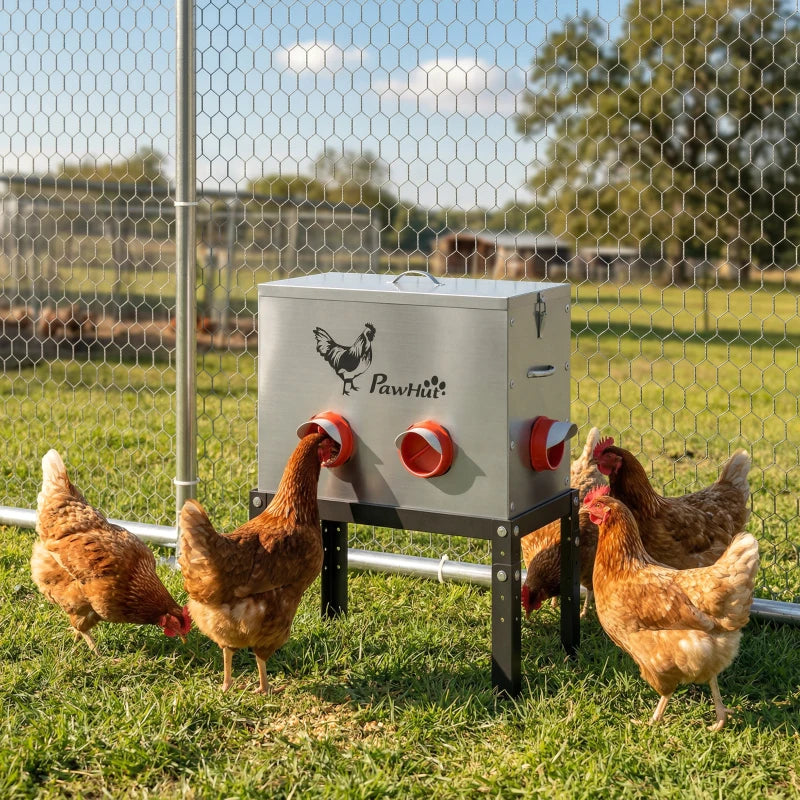 Futterautomat Hühner 18kg Fressplatz Nutztiere Landwirtschaft Automat