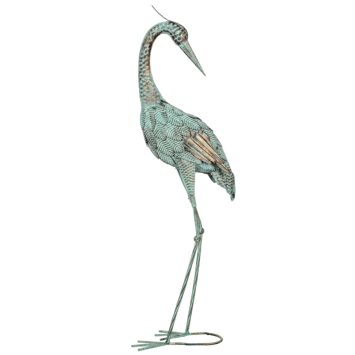 Reiher Gartenstatue Metall Vogel Dekoration Statue 88cm Skulptur