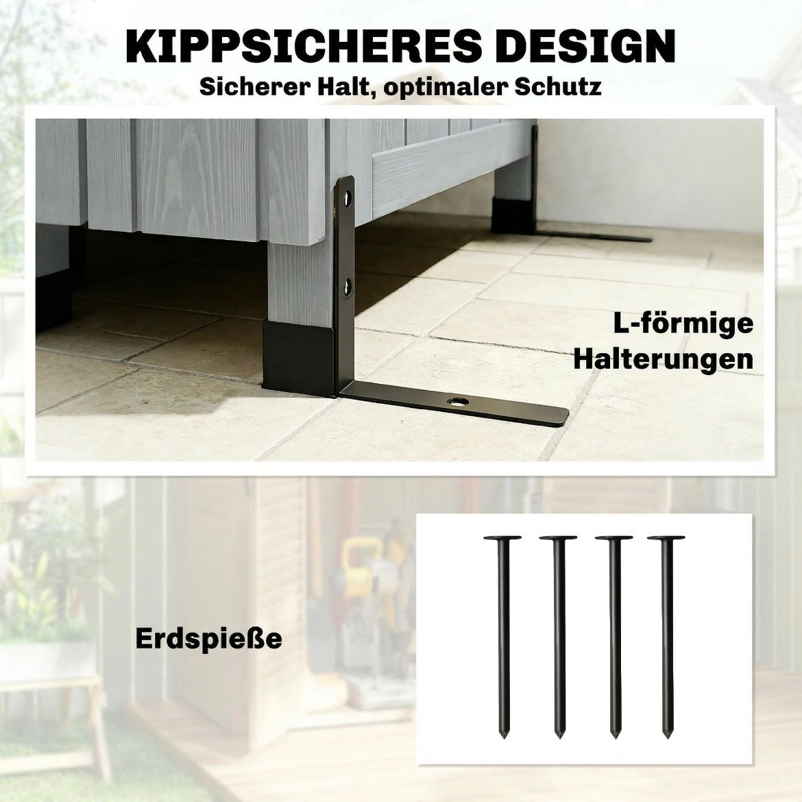 Gartenschrank Aufbewahrung Geräteschuppen Verstellbar Ablage
Garten