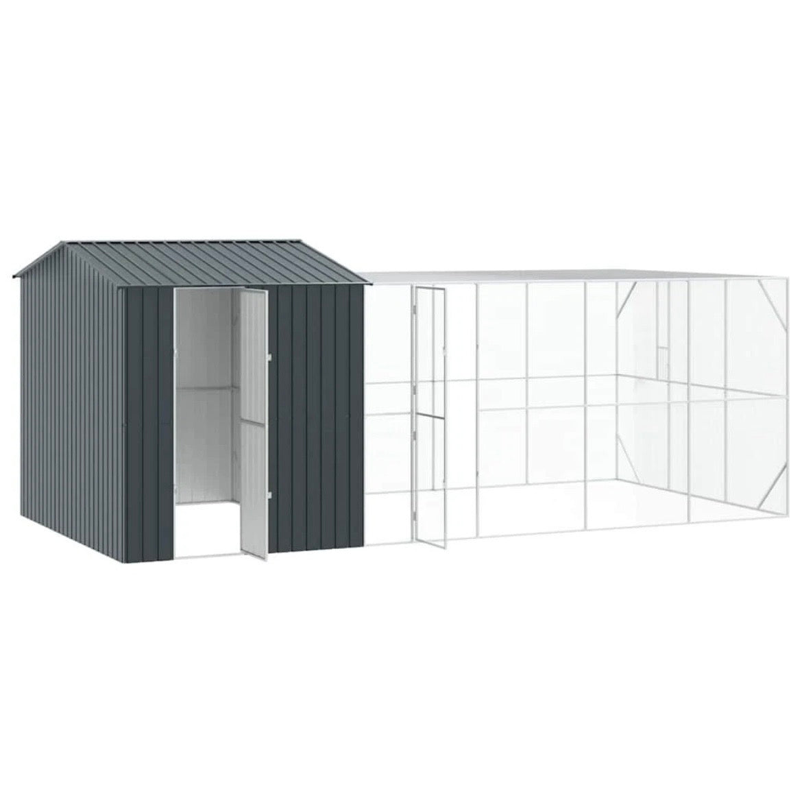 XXL Voliere Vogelkäfig Vogelvoliere Stahl Vogelhaus 635x304x247cm