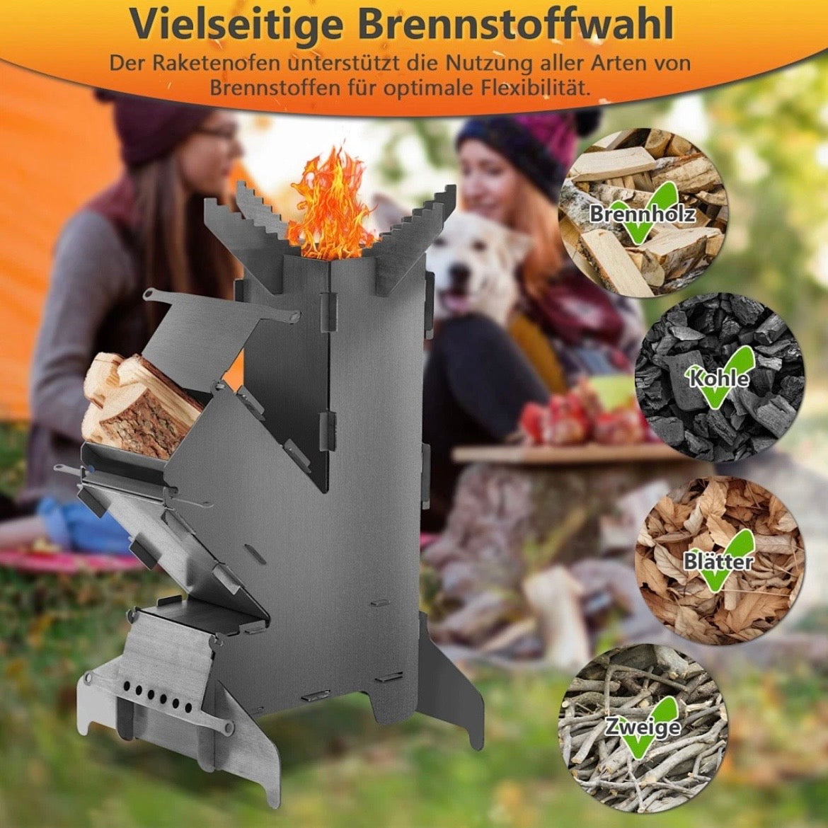 Raketenofen Stahlofen Heizkörper Heizen Kamin Outdoor