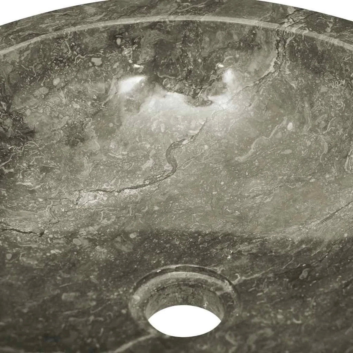 Aufsatzwaschbecken Marmor Rund Waschschale Waschbecken 40cm