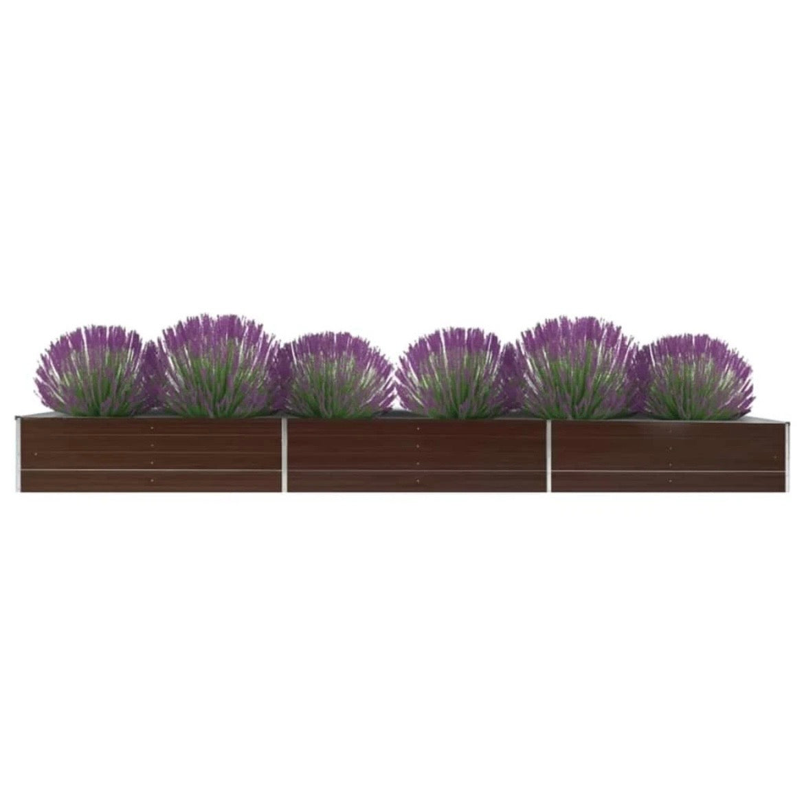 Hochbeet Braun Verzinkter Stahl Gartenbeet Pflanzkübel 480x80x45cm