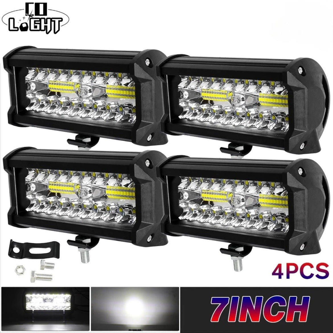 4x LED Arbeitsscheinwerfer Rückfahrscheinwerfer Scheinwerfer Auto KFZ 12V