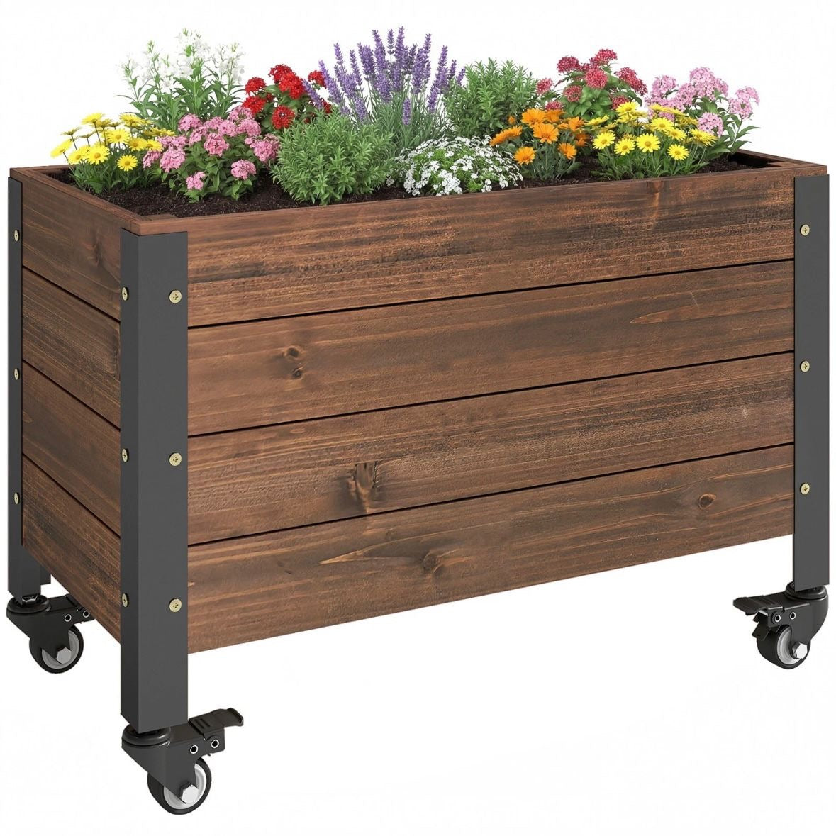 Hochbeet Holz Pflanzbeet Frühbeet Gartenbeet Blumenkasten