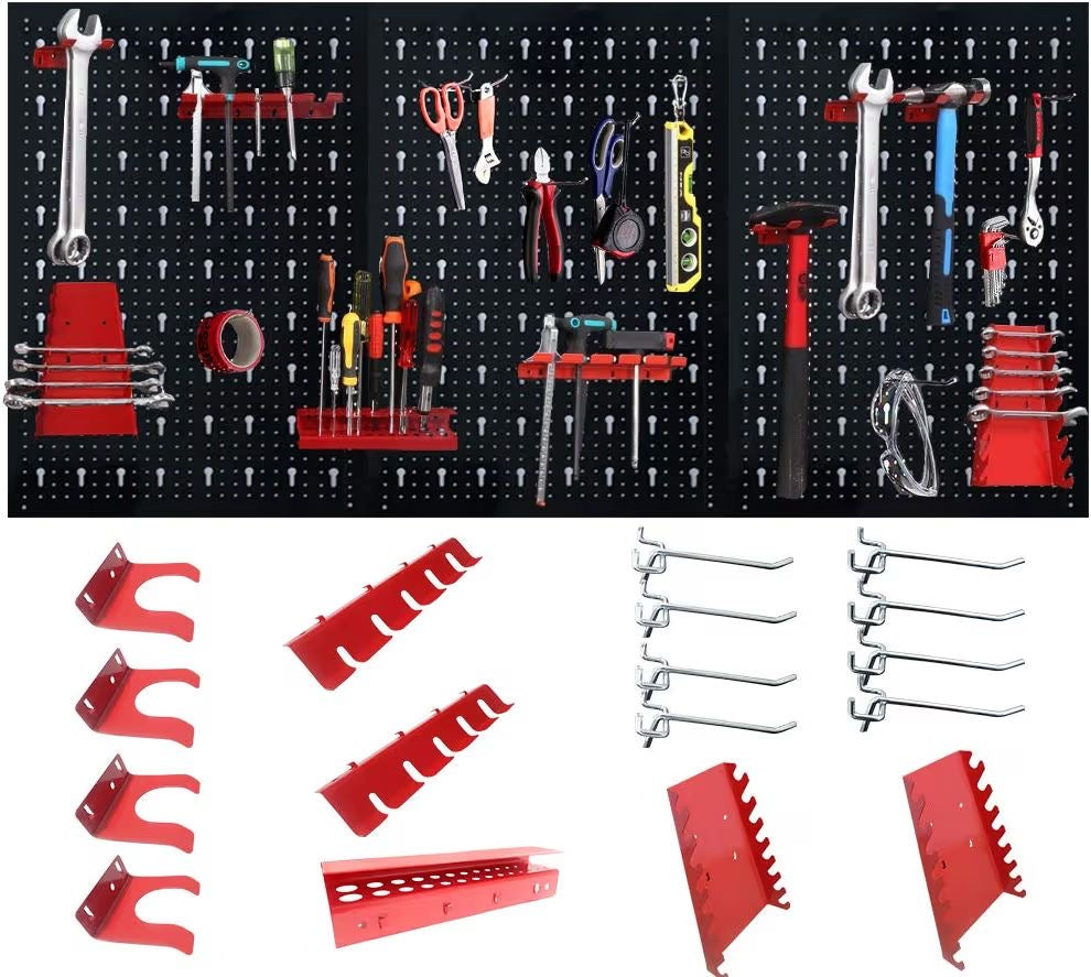 3er Werkzeugwand 17tlg Lochwand Set mit Halterungen Werkstatt