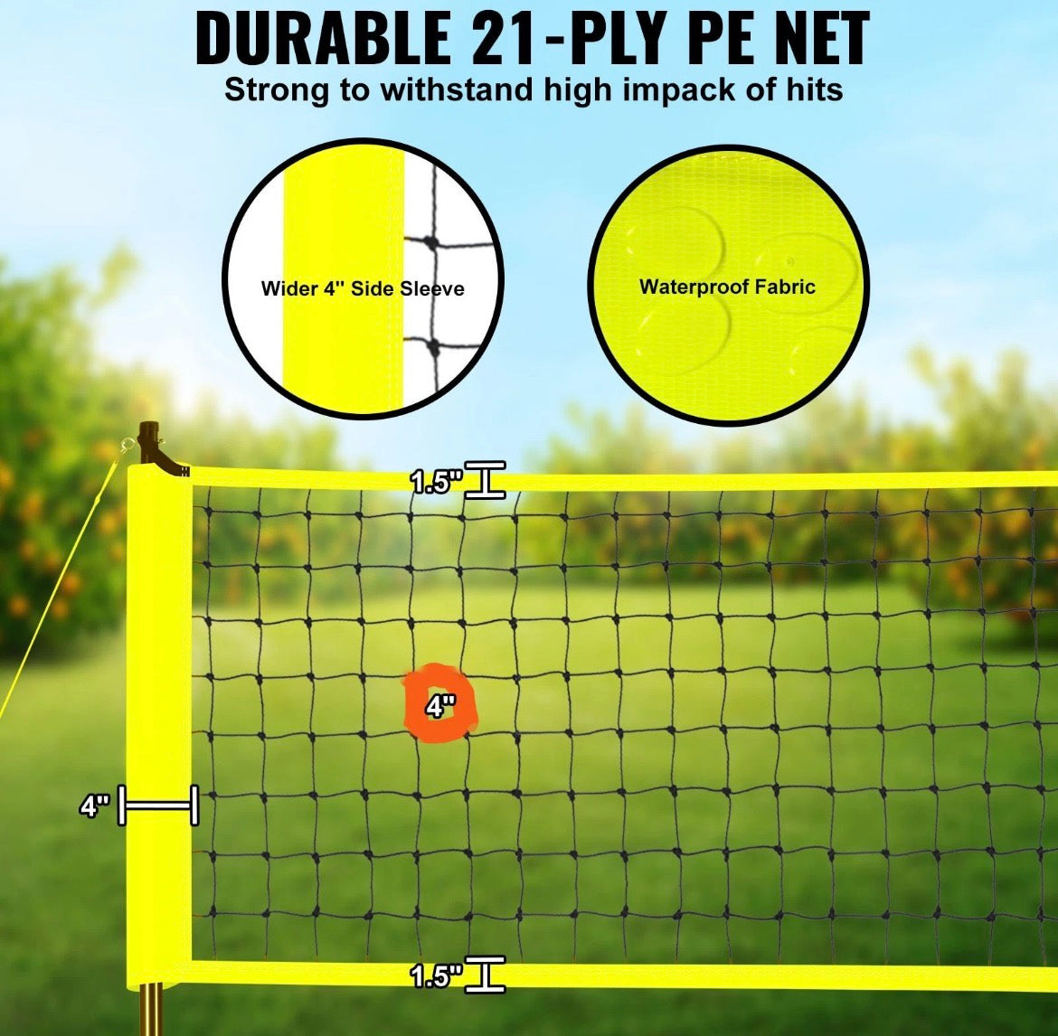 Volleyballset Netz Tragbar Volleyballnetz Outdoor