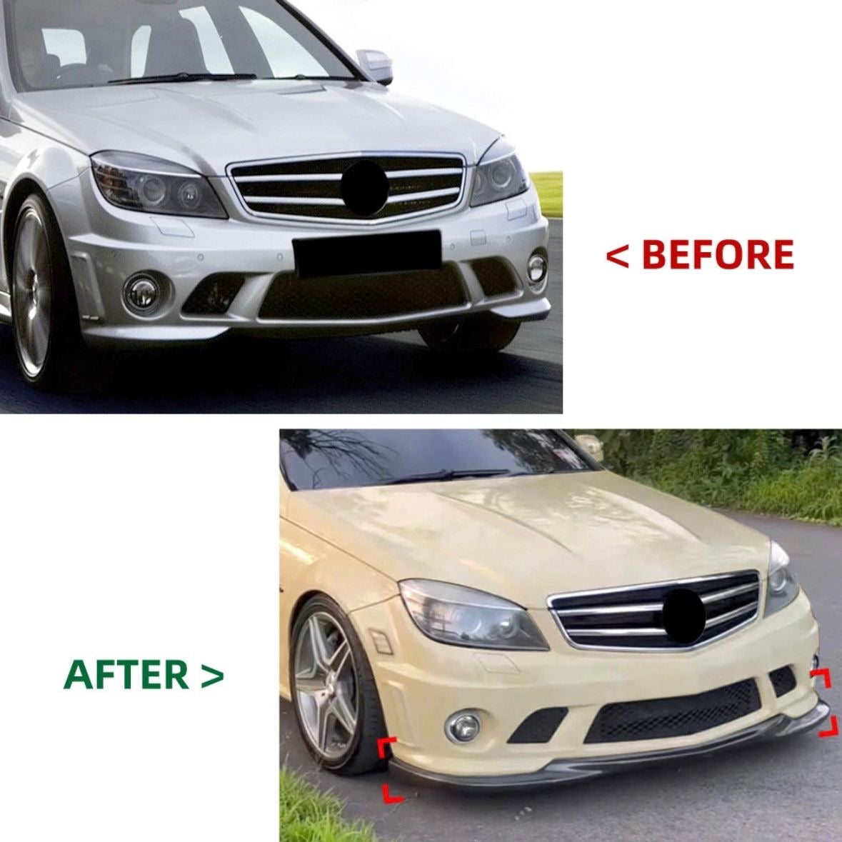 Spoilerlippe Frontspoiler Für Mercedes C-Klasse W204 2007-2010