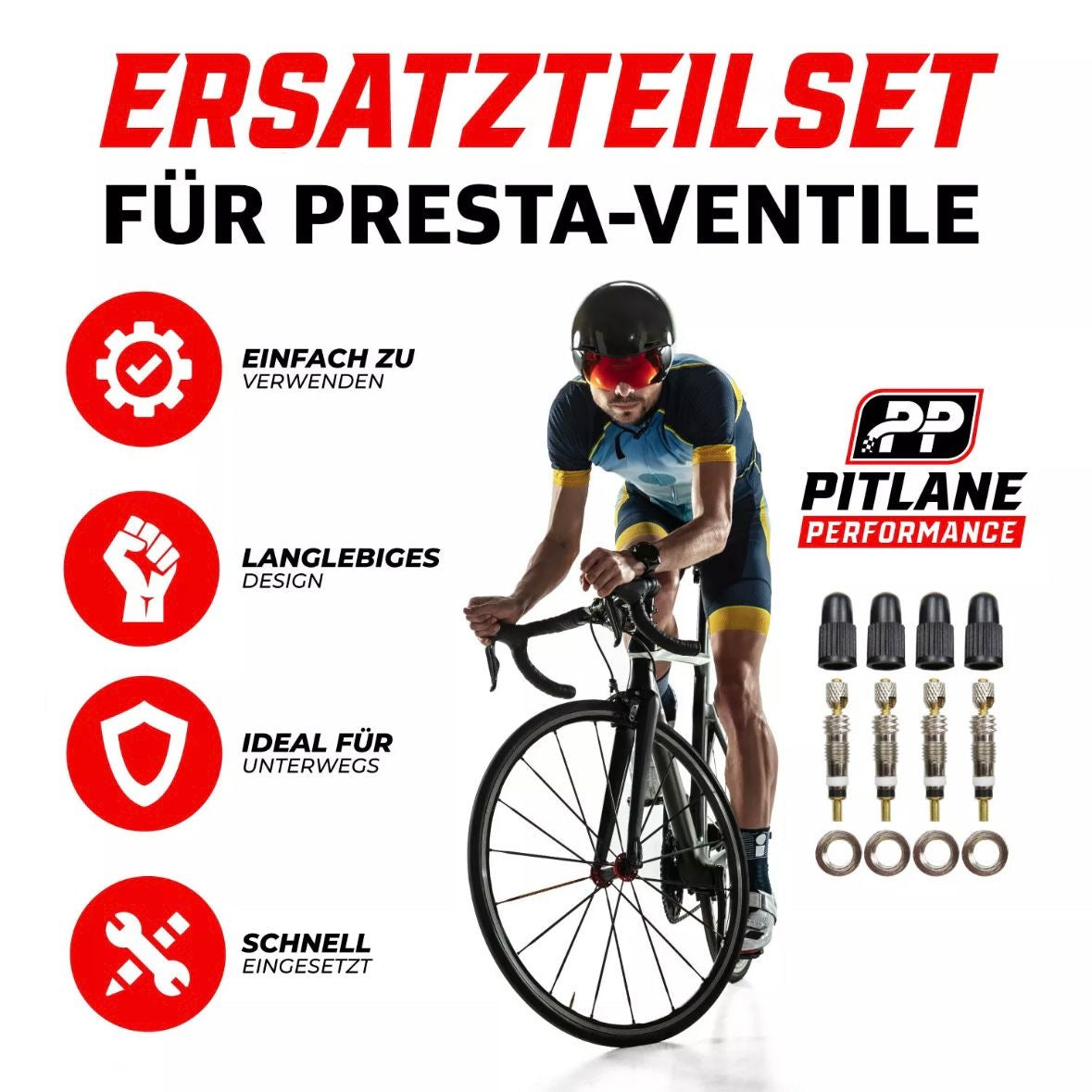 18tlg Fahrrad Ventil Reperaturset Ersatzventile Ventileinsatz