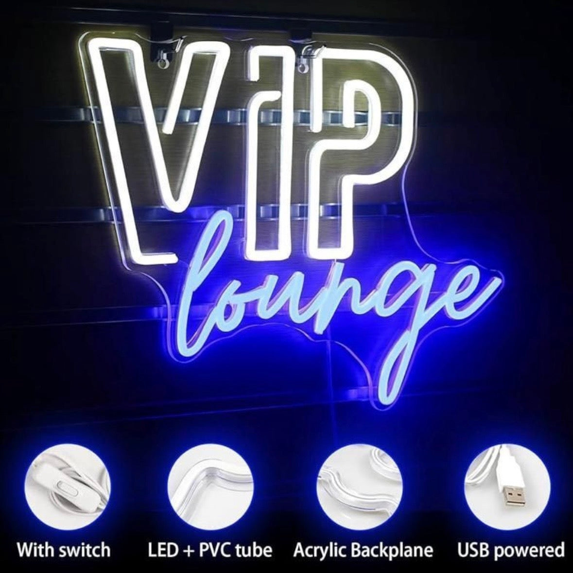 LED Neon Schild VIP Lounge