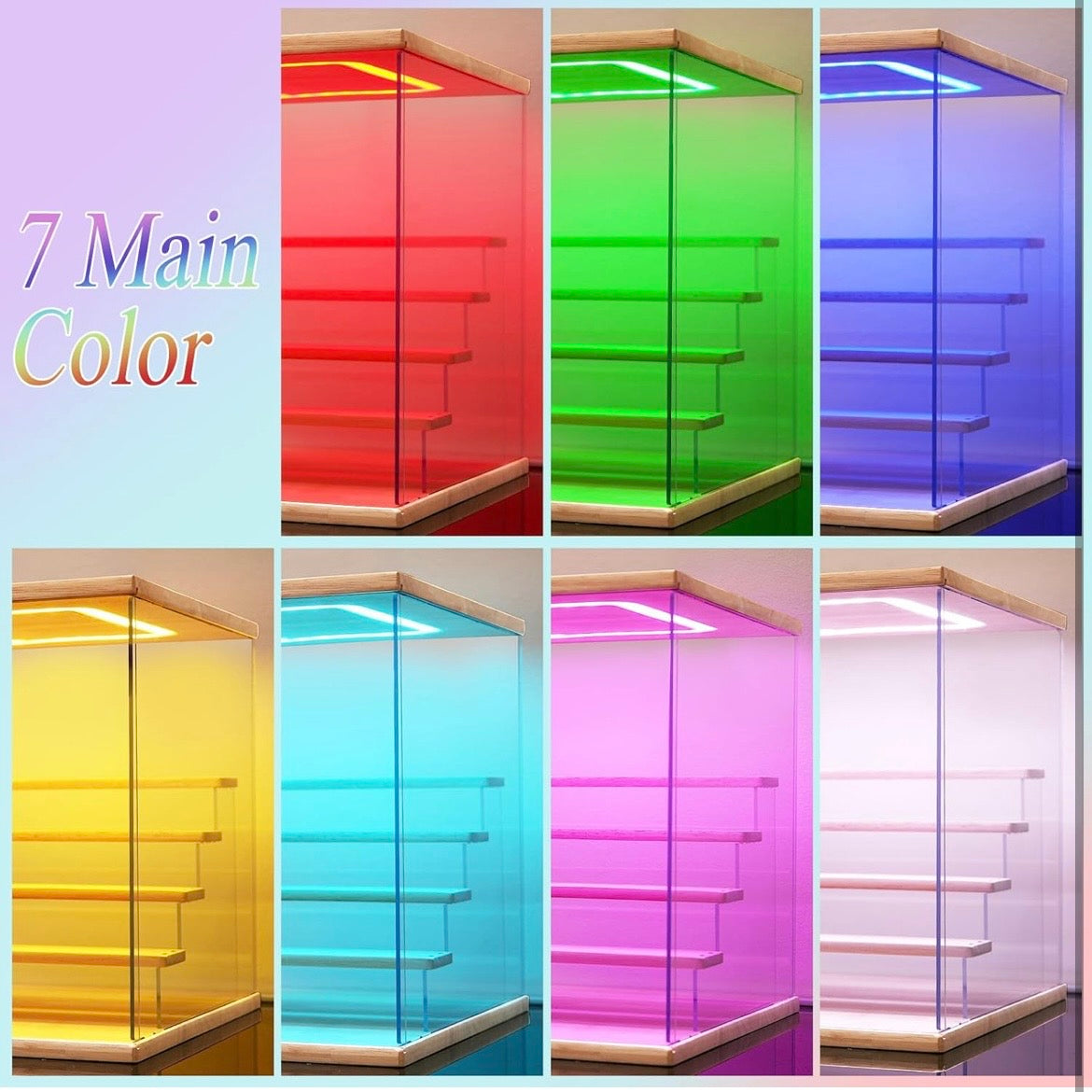 Vitrine RGB LED Beleuchtung Schaukasten Sammlerfiguren
Sammlervitrine