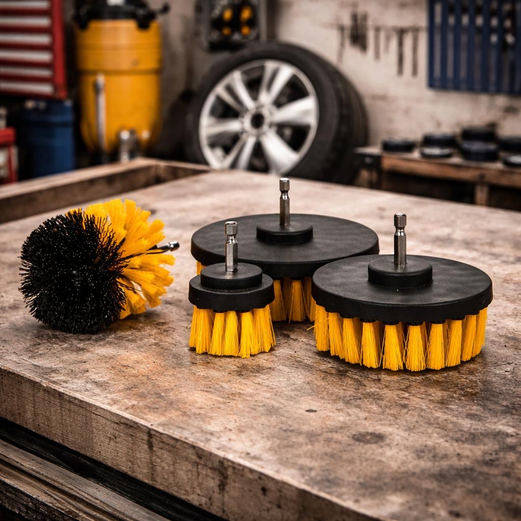 4tlg Bürstenaufsatz Set für Bohrmaschine Bürsten Reinigung