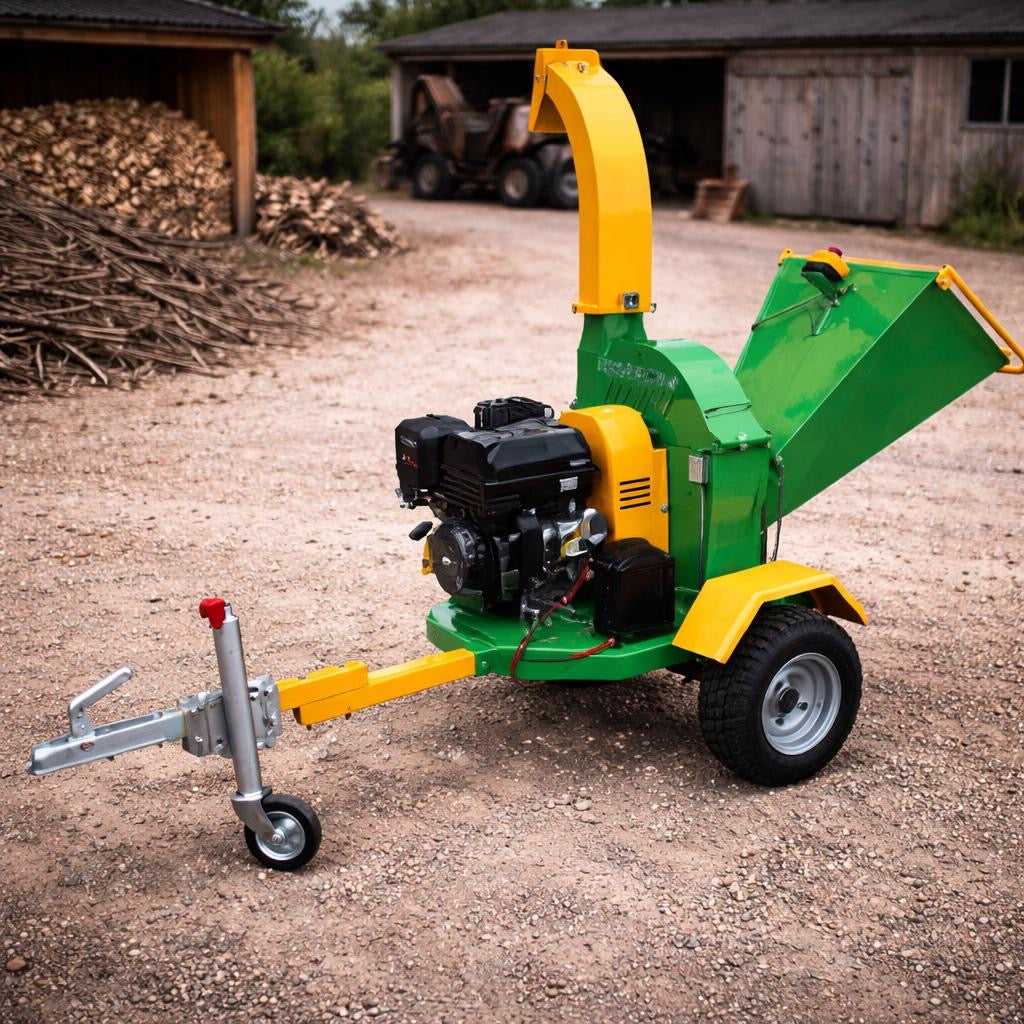 Holzschredder E-Start Schredder Holzhäcksler Häcksler 420ccm