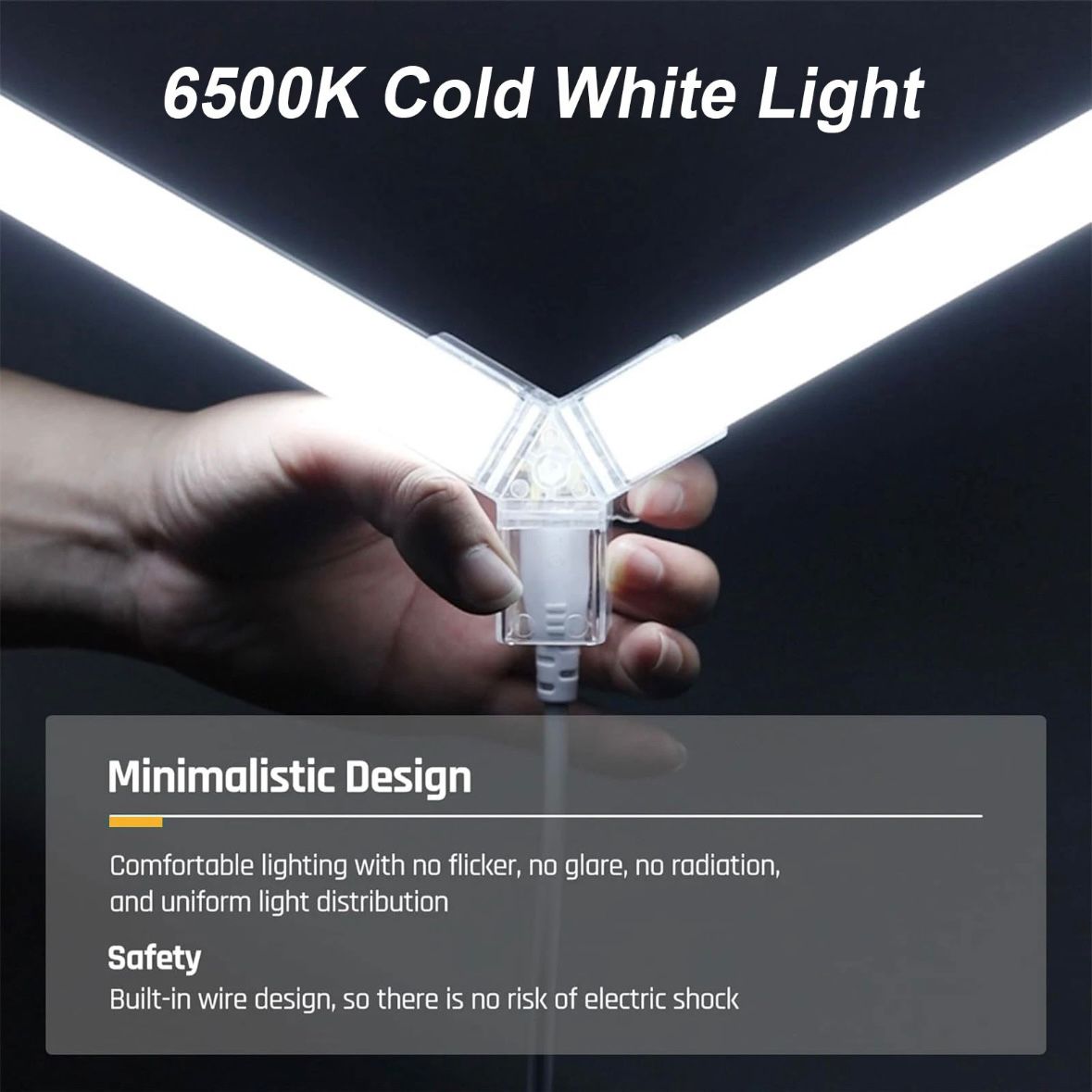 5x Hexagon LED Lampe Werkstatt Garagenleuchte