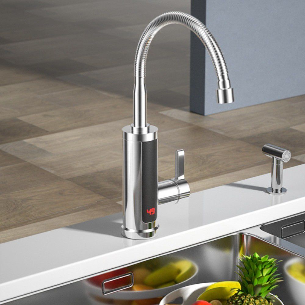 Elektrischer Wasserhahn 3000W Durchlauferhitzer 360° LED Küchengeräte Küche