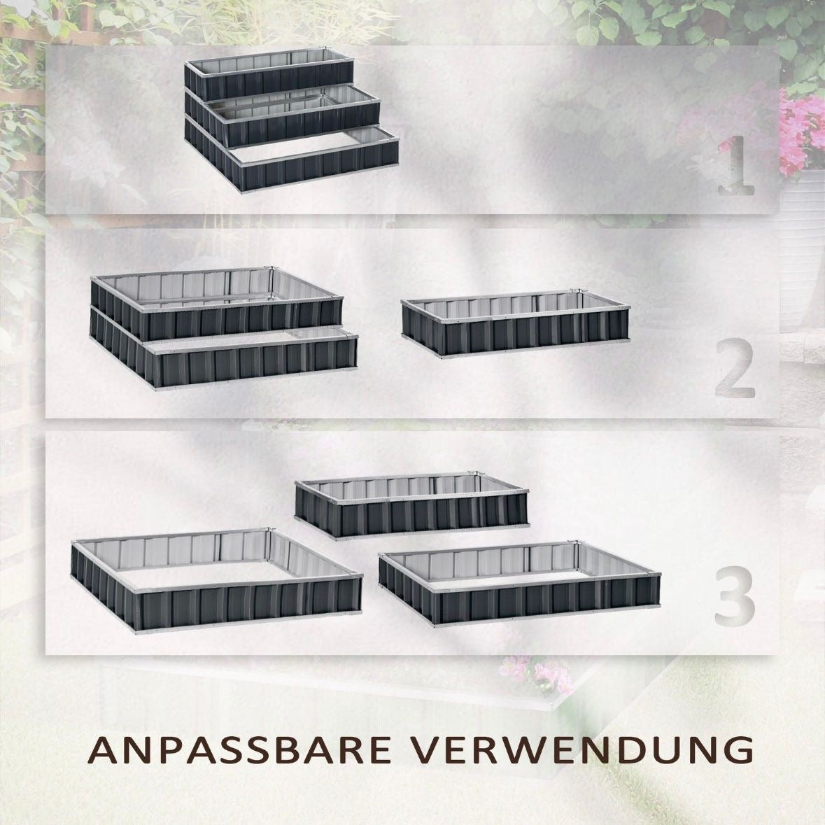 Hochbeet Stahl 3 stufige Gartenbeet