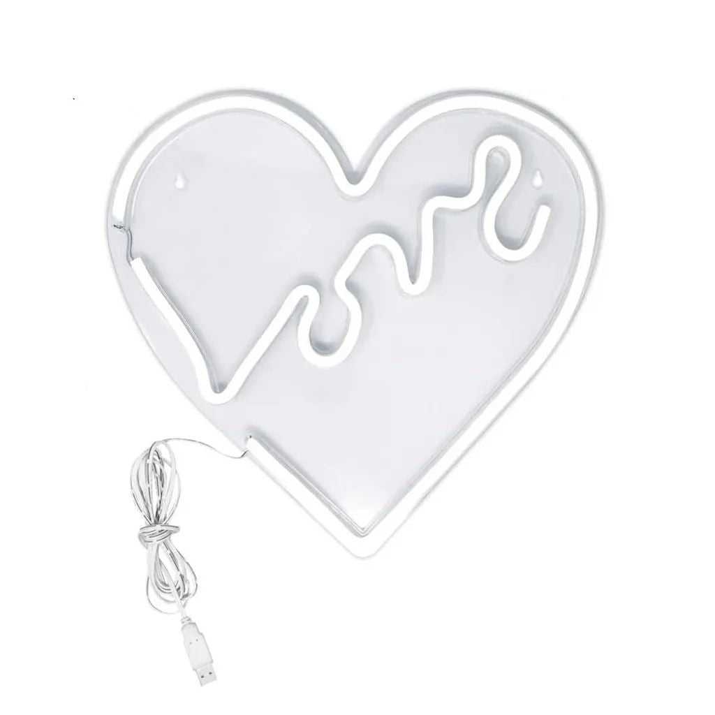 LED Neon Schilt Liebe Love Herzen Neonlicht USB