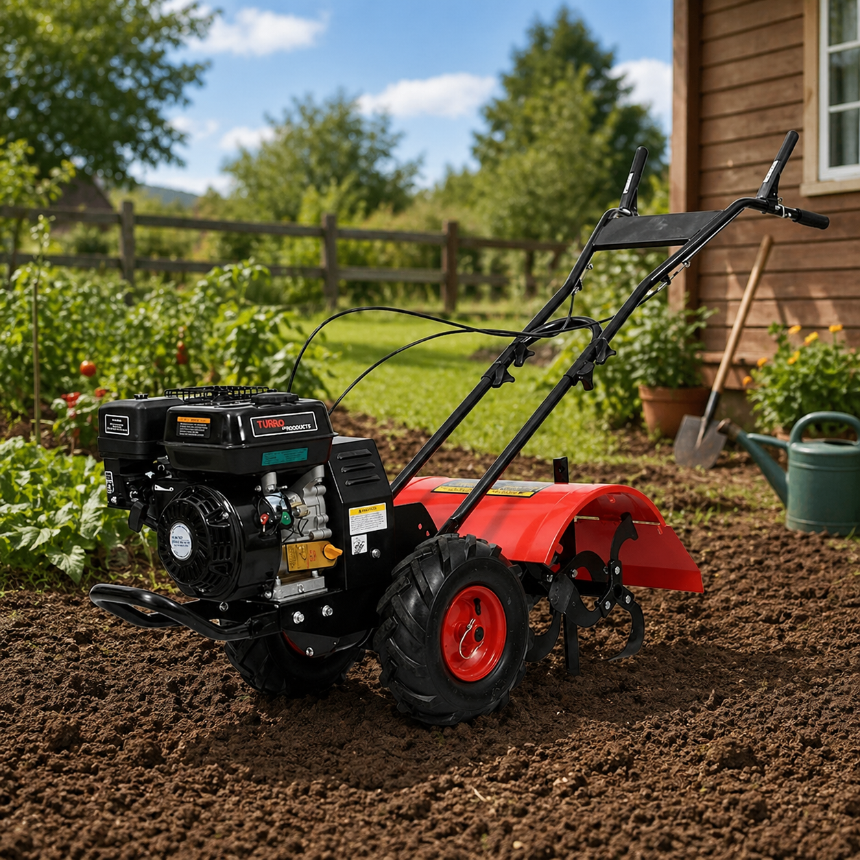Benzin Gartenfräse Gartengerät Fräsmaschine Garten