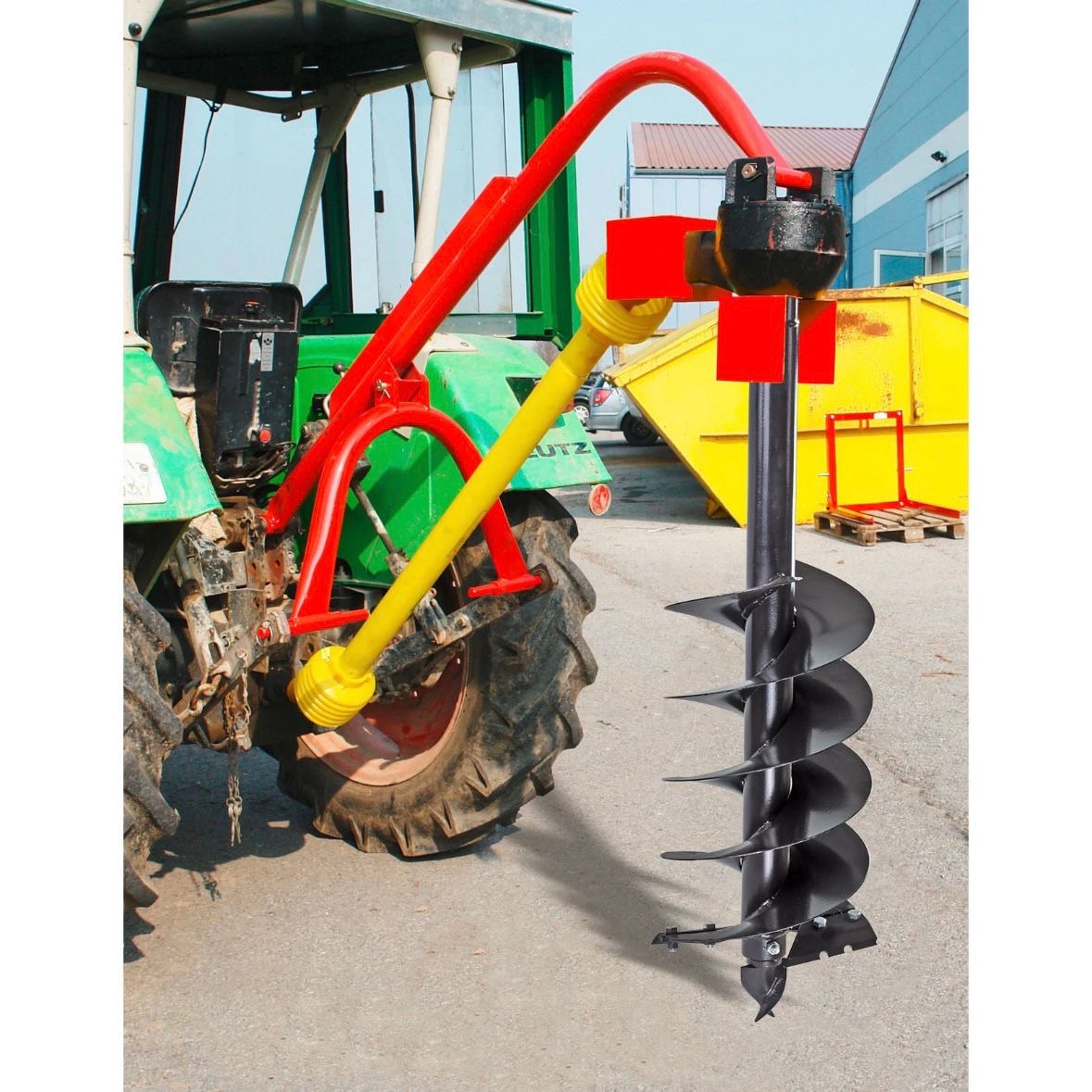Traktor Schlepper Zapfwellen Erdbohrer Pfahlbohrer Erdlochbohrer 220mm