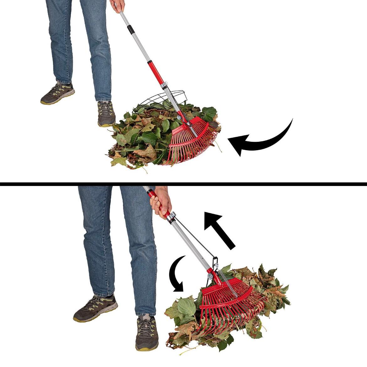 Metall Alu Universal Teleskop Gartenrechen Laubrechen 53 cm