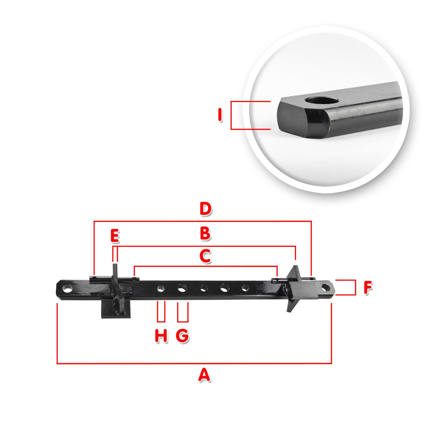 Ackerschiene mit Drehsicherung Kat 1+2 Schiene Traktorschiene