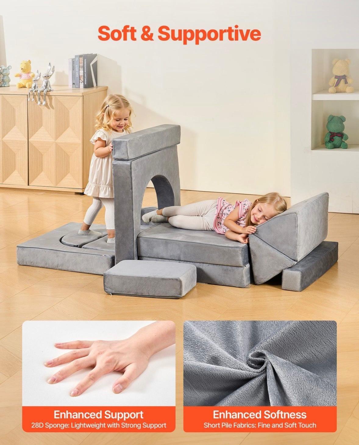 14tlg Modulares Kinder Spiel- & Kuschellandschaft