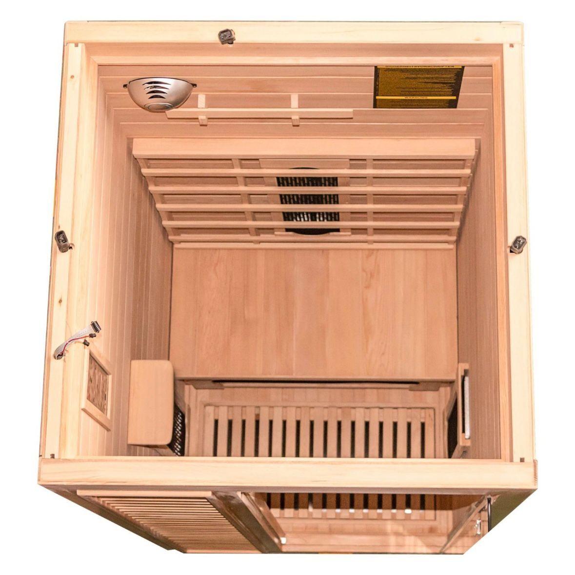 Infrarotkabine für 1 Person mit LED-Farblicht Audio & Ionisator