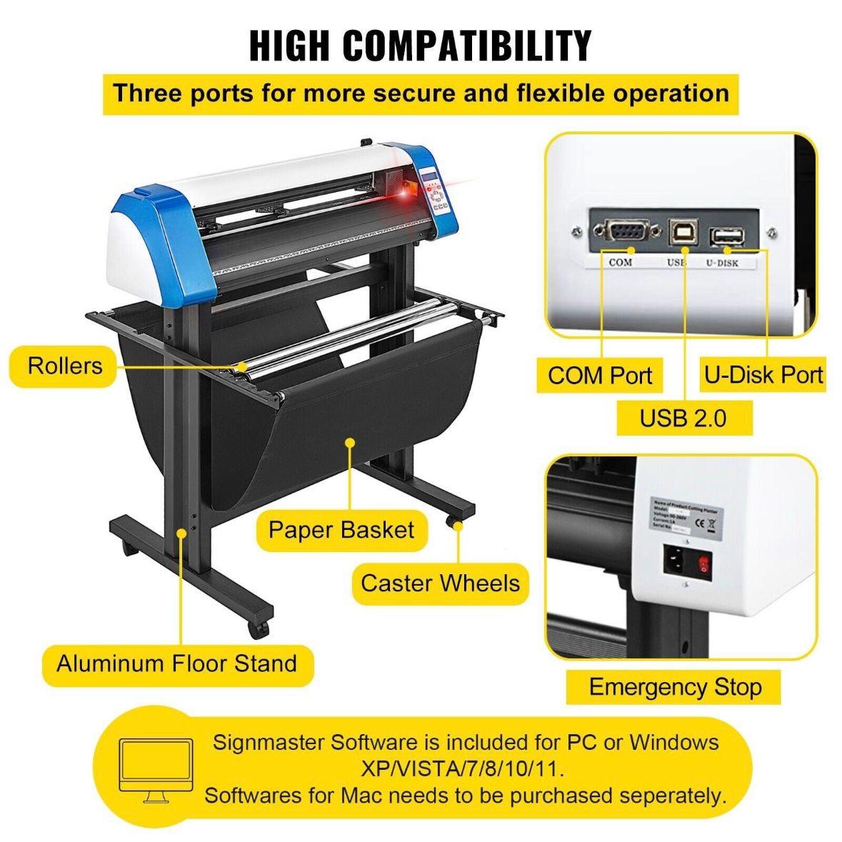Vinyl halbautomatischer Plotter 870mm Konturschnitt