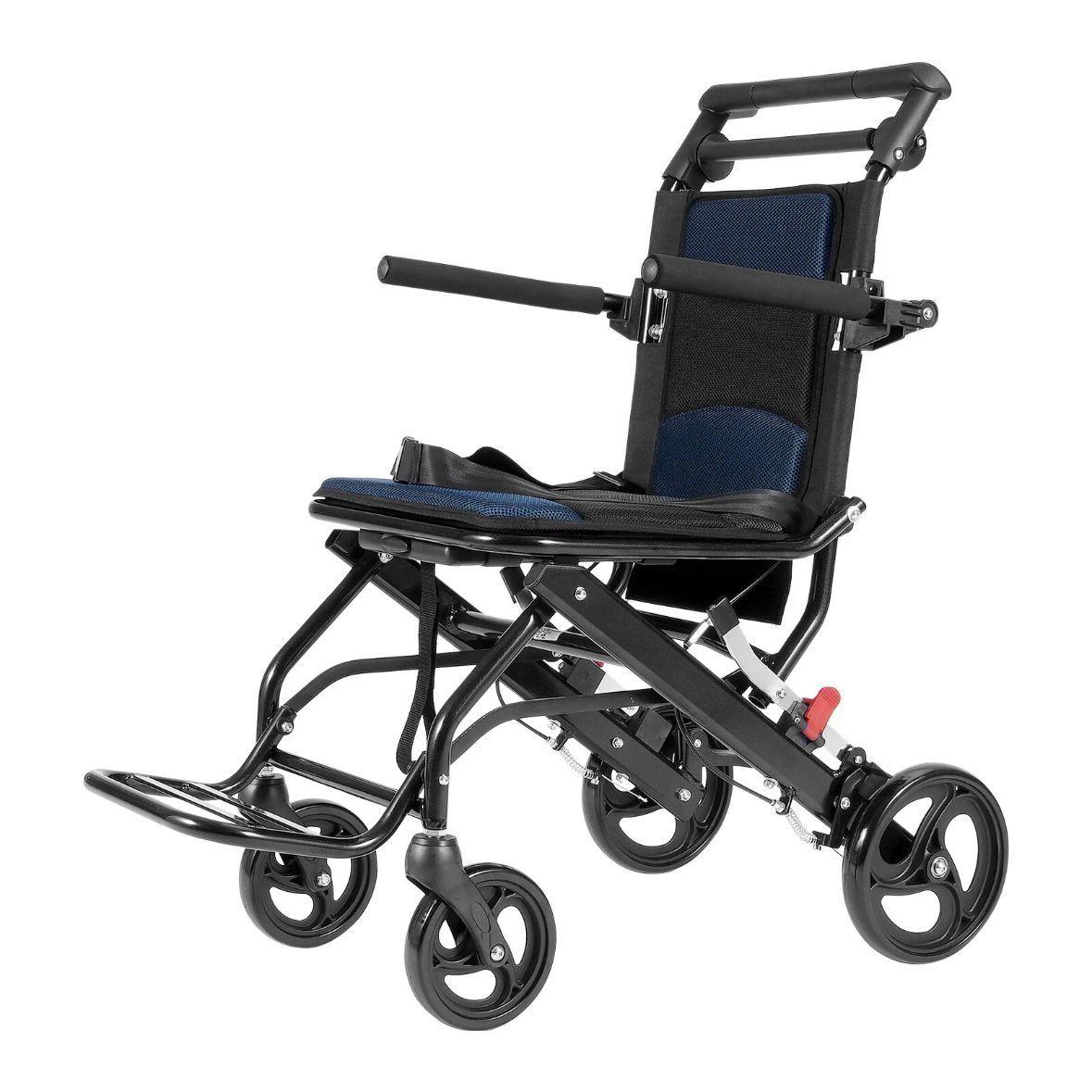 Leichter faltbarer Rollstuhl mit One-Touch-Faltsystem bis 100kg