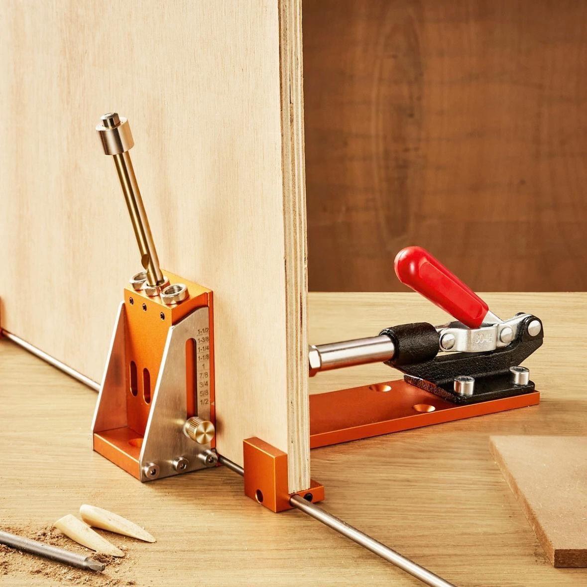Taschenloch-Bohrschablonen Set Holzverbindungen Präzisions Bohrhilfe