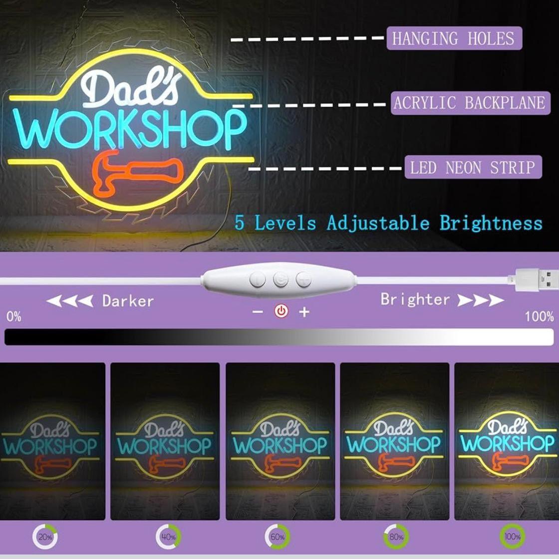 LED Neon Schild Dad’s Workshop