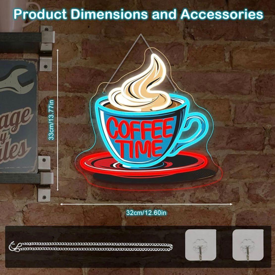 LED Neon Schild Kaffee Zeit (Coffee Time)