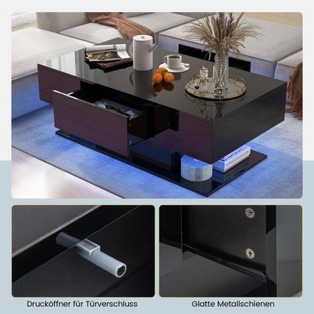 LED Couchtisch mit Schubladen
