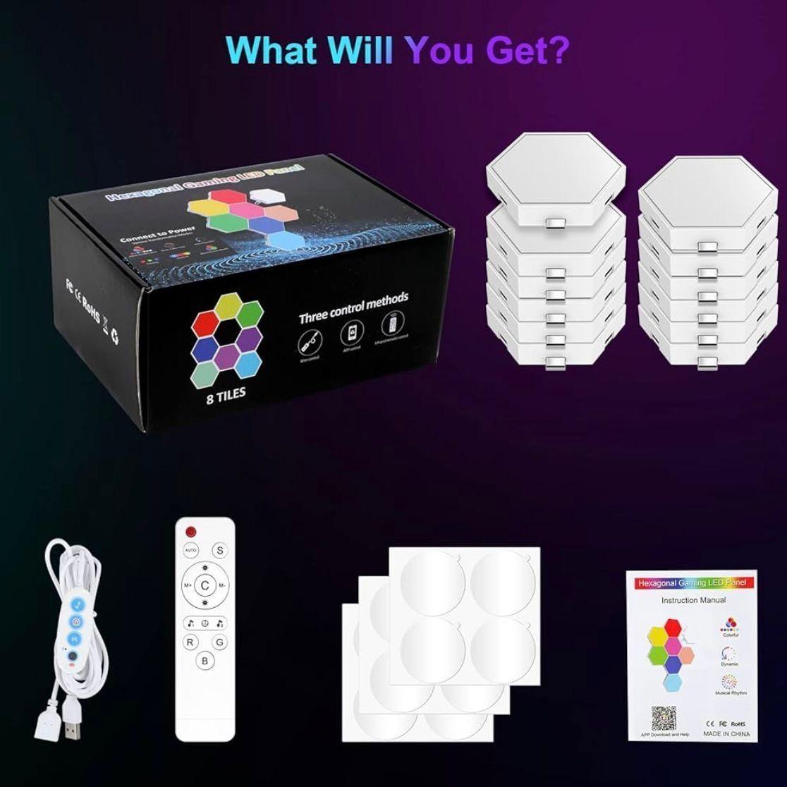 LED Hexagon Wandleuchte RGB