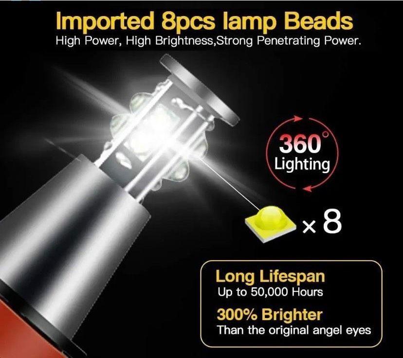 2×120W LED Angel Eyes H8 für BMW E60 E90 E70 E82 E91 E93