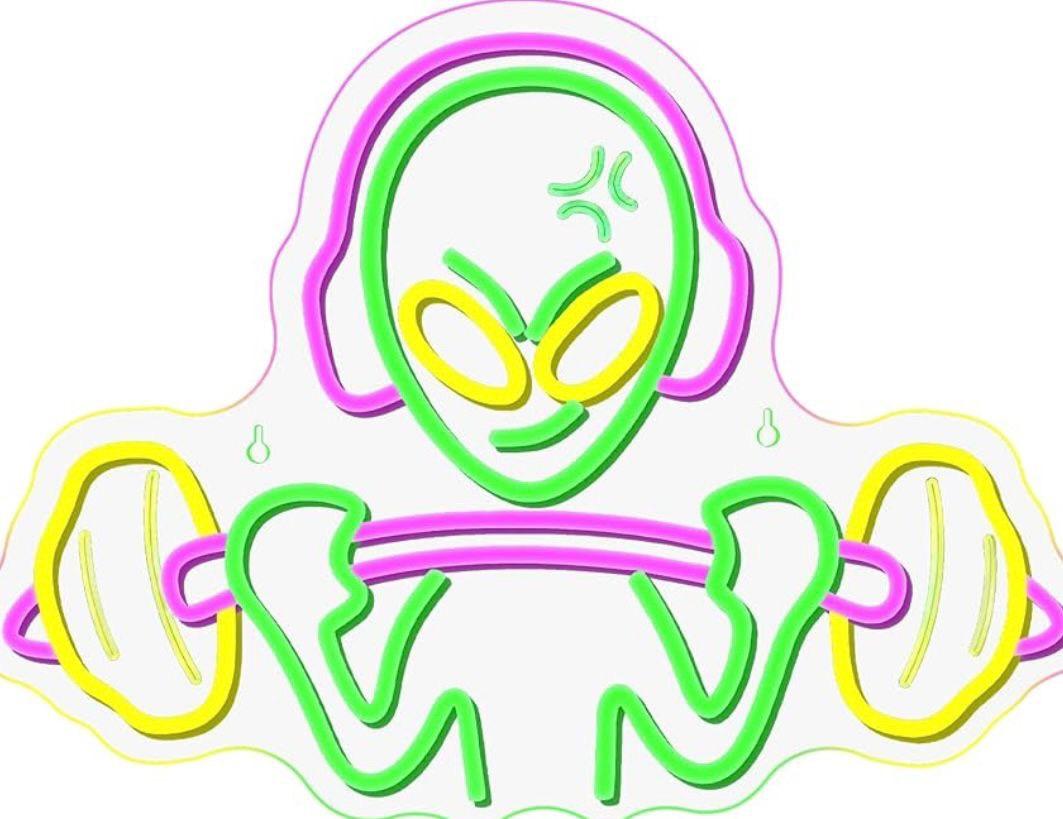 LED Neon Schild Alien Fitness
