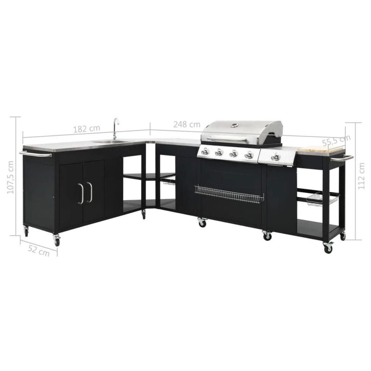 Gasgrill Outdoor Grillecke Küche 4+1 Brenner Grillen