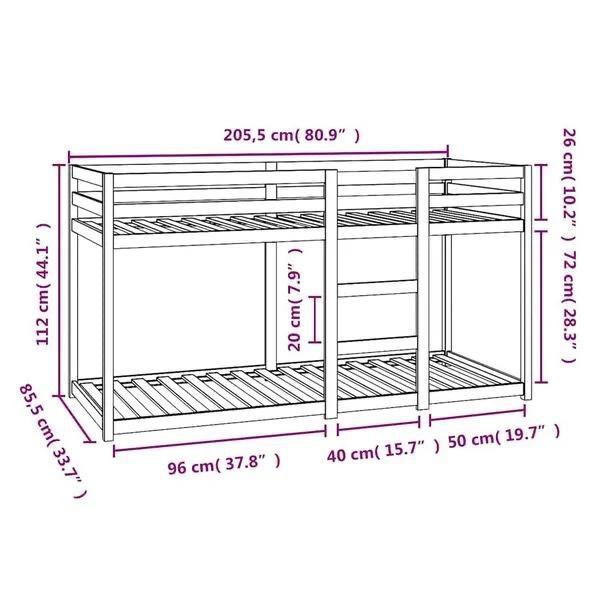 Etagenbett Kinderbett 80x200cm Doppelbett