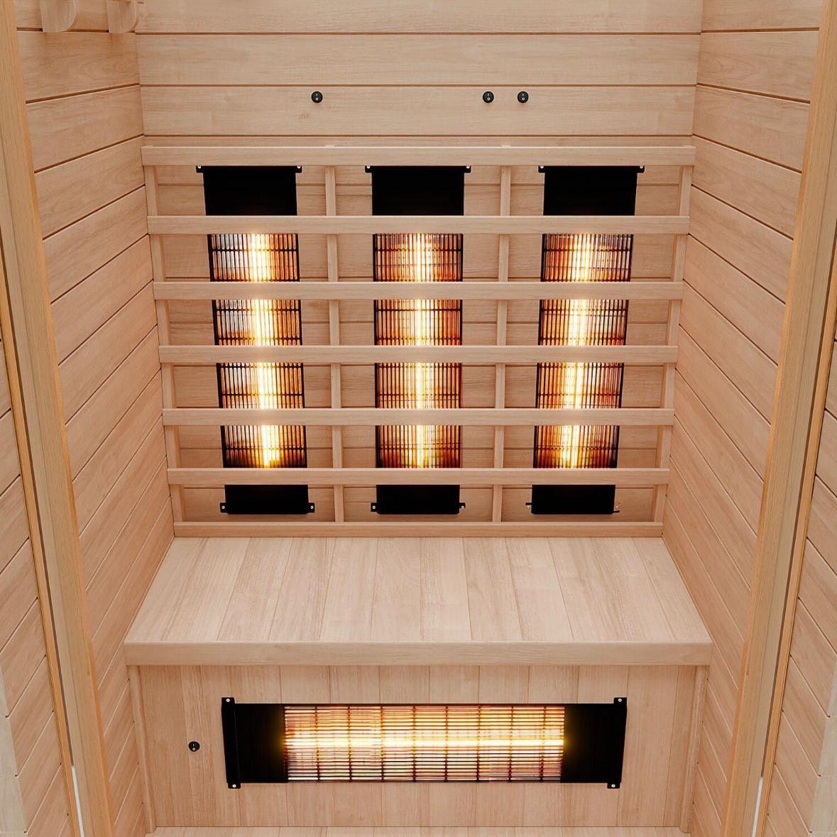 Infrarotkabine 1–2 Personen mit Vollspektrumstrahlern & LED-Therapie
