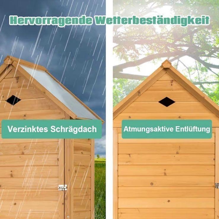 Gartenschrank Holz 177cm Geräteschrank Garten