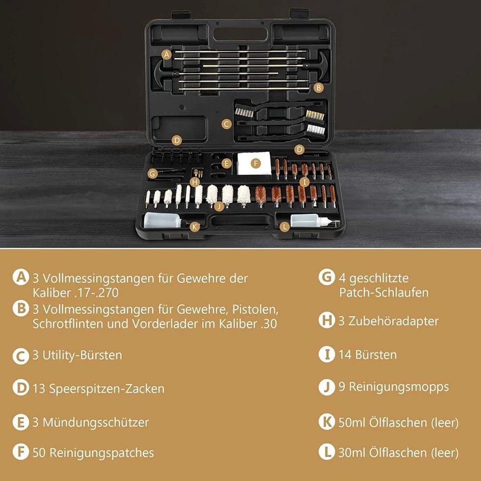 107tlg Waffenpflege Waffenreinigungsset Pistole Reinigungsset