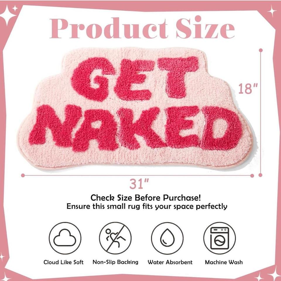 Badematte Get Naked Rosa rutschfest 79cm