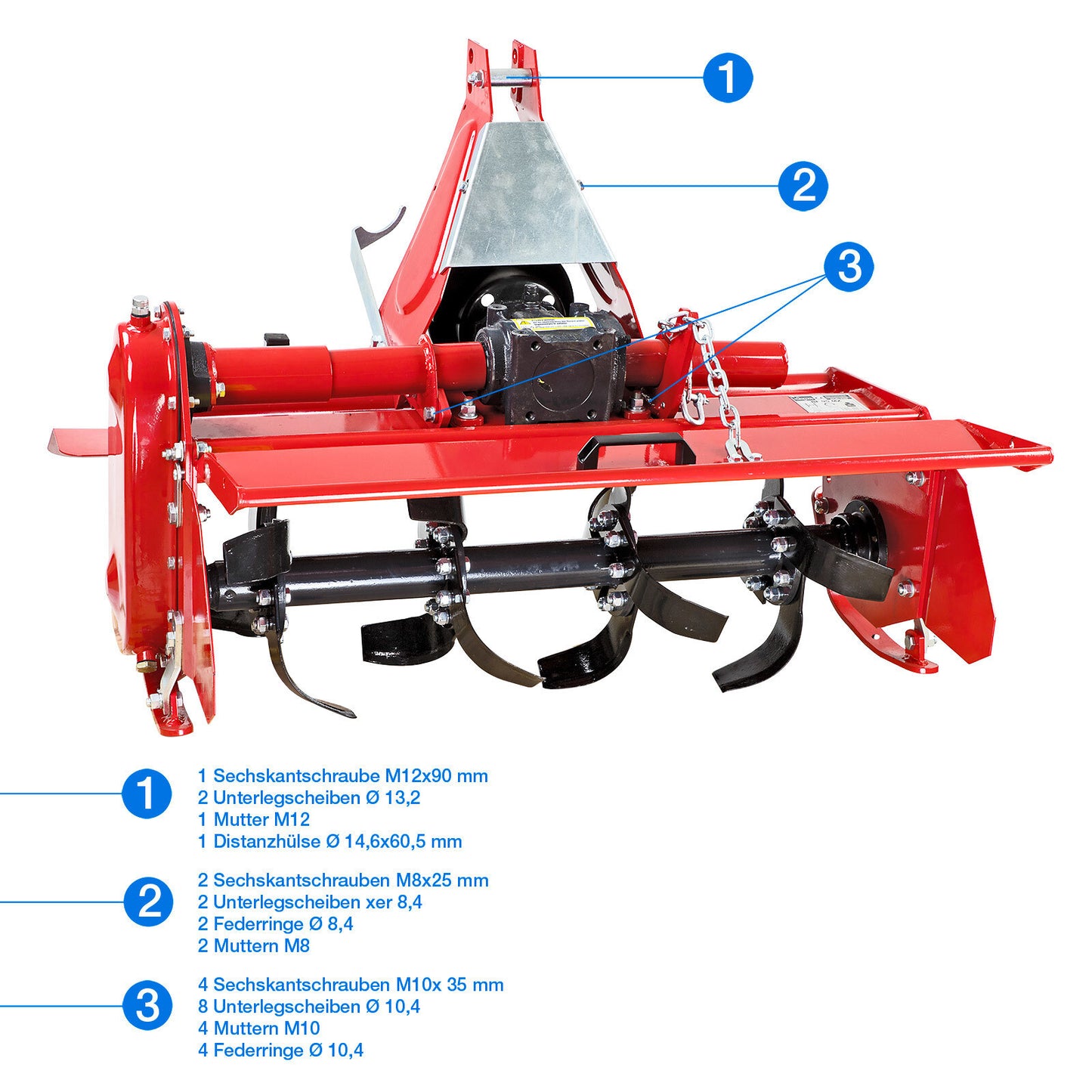 Bodenfräse Heckfräse 105cm für Traktor 20-30 PS Ackerfräse