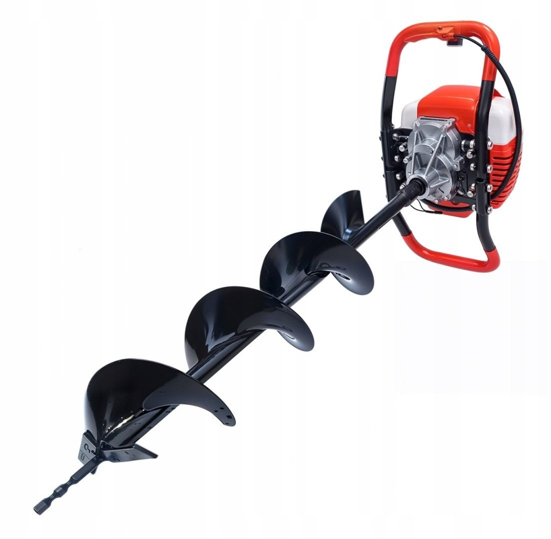 Erdbohrer Benzin 52cc Erdlochbohrer Pfahlbohrer 3 Bohrer Zweitaktmotor