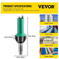 1600W Kunststoff Schweißgerät Heißluftpistole PP/PVC/PE