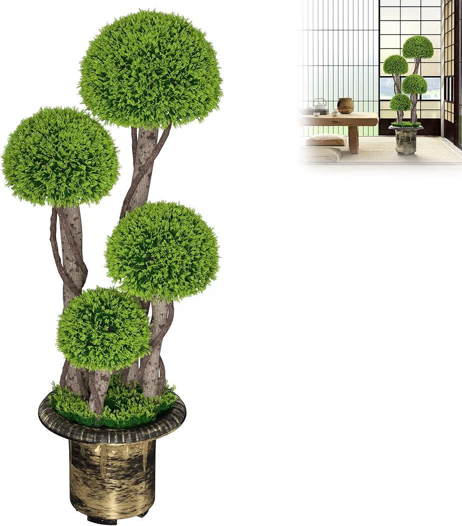Künstlicher Pilzbaum Kunstpflanze 90cm Pflanze Dekoration Kunst