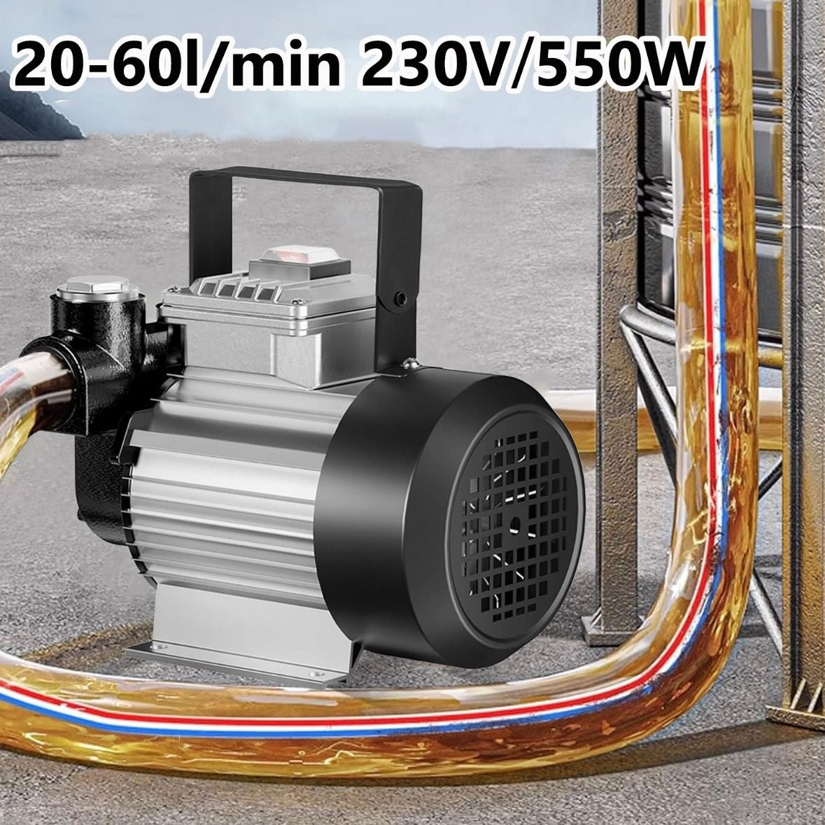 Heizöl- und Dieselpumpe 230V/550W 60l/min Selbstansaugende Heizölpumpe
