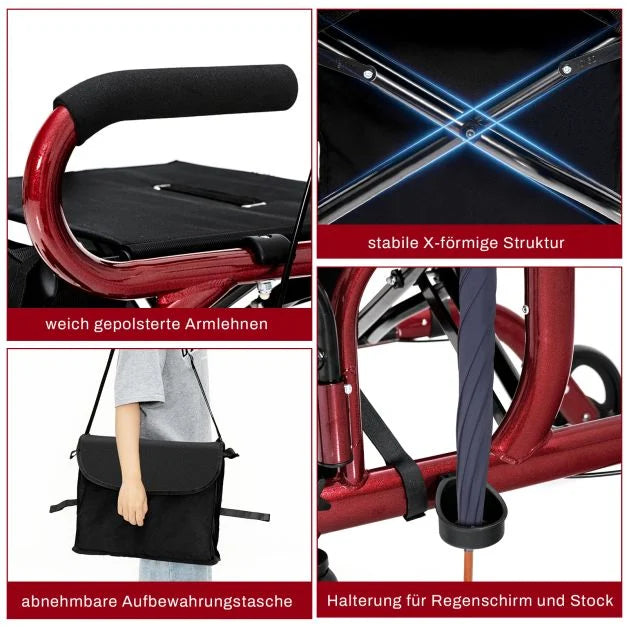 2in1 Seniorenrollator Seniorenrollstuhl Rollstuhl Senioren