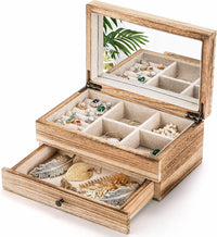 Vintage Holz Schmuckschatulle Aufbewahrungsbox Schatulle