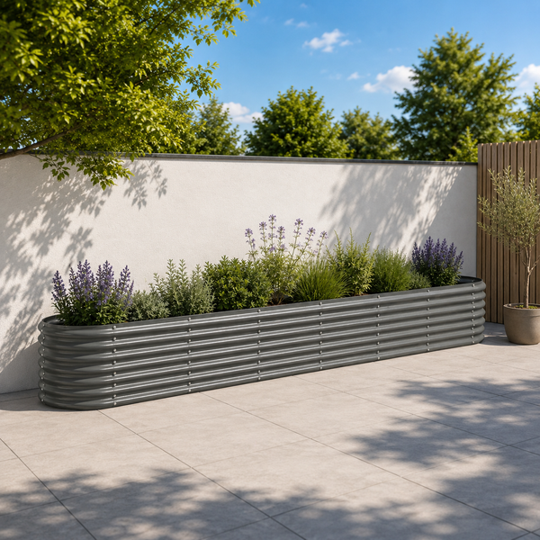 Hochbeet Pflanzbeet Stahl Verzinkt Garten Beet Metall Wetterfest 260cm